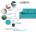 Chandler Plain L Shape 6 Seater Sofa Set RHS (Aqua Blue)