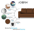 Chandler Plain L Shape 6 Seater Sofa Set RHS (Brown)