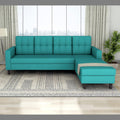 Darcy L Shape 5 Seater Sofa Set (RHS) (Aqua Blue)