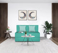 Adorn India Easy Alyn Plus Stripes 2 Seater Sofa Cum Bed (4X6) (Aqua Blue) (1 Year Warranty)
