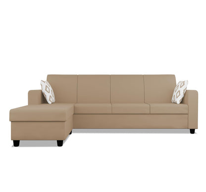 Adorn India Monteno L Shape 5 Seater Sofa Set LHS(Beige)