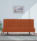 Adorn India Benjamin 3 Seater Sofa Cum Bed (Rust) (3 Year Warranty)