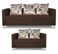 Alita 3+2 Compact 5 Seater Sofa Set (Brown)