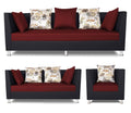 Alica 3+2+1 6 Seater Sofa Set (Maroon & Black)