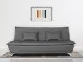 Adorn India Arden 4 Seater Plain Sofa Cum Bed 4 X 6 (Grey) (3 Year Warranty)