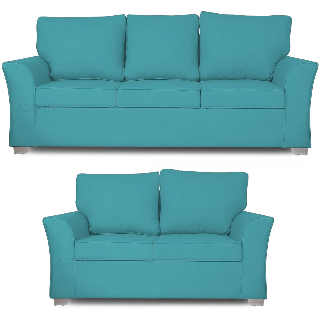 Alexia 3+2 5 Seater Sofa Set (Aqua Blue)