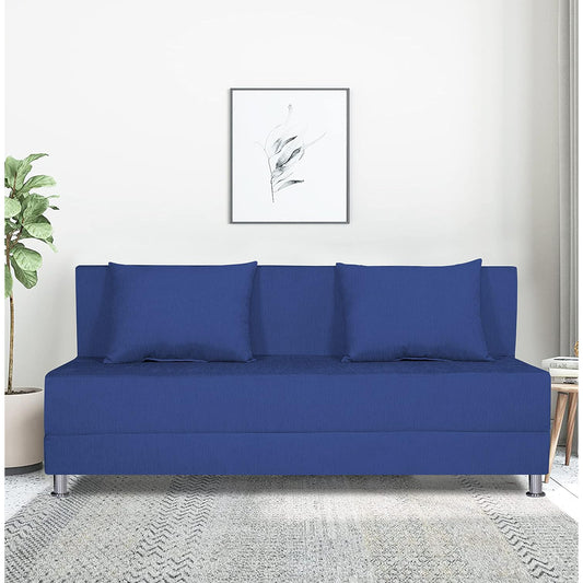 Adorn India Foam Easy Alyn Plus Decent 4 Seater Sofa Cum Bed (6X6) (Blue) (1 Year Warranty)