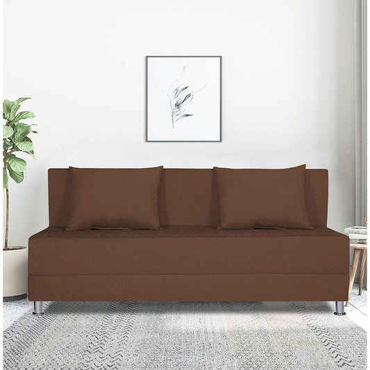 Adorn India Easy Alyn Plus Decent 4 Seater Sofa Cum Bed (6X6) (Brown) (1 Year Warranty)