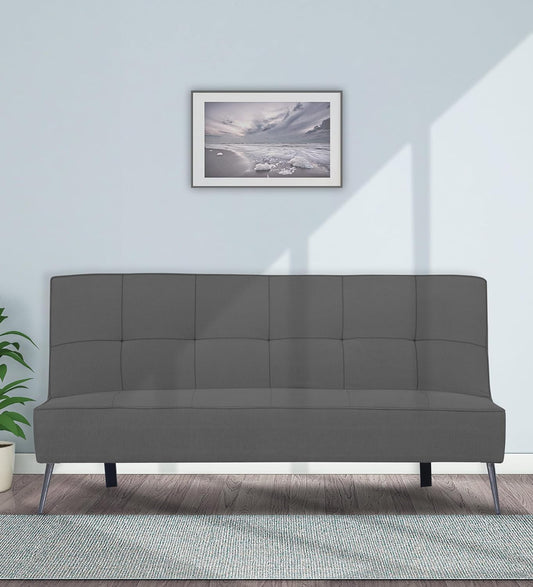 Adorn India Benjamin 3 Seater Sofa Cum Bed (Grey) (3 Year Warranty)