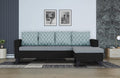 Dorothy Blossom L Shape 5 Seater Sofa Set RHS (Black & Grey)