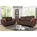 Premium Phoenix 3+2 5 Seater Sofa Set (Leatherette Suede Fabric Color Brown)