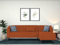 Adorn India Premium Laurel L Shape 6 Seater Sofa Set (RHS) (Rust) (3 Year Warranty)