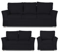 Alexia 3+2+1 6 Seater Sofa Set (Black)