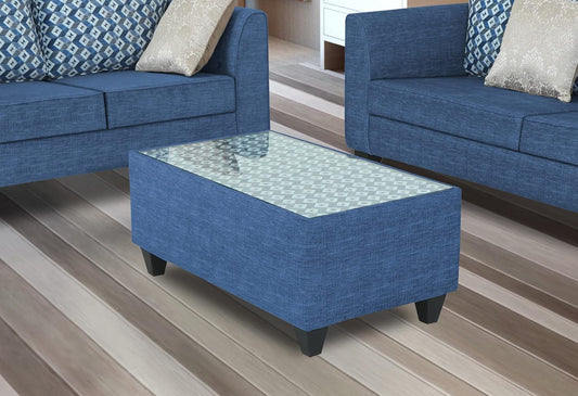 Adorn India Bricks (3 Years Warranty) Centre Table (Blue) Modern