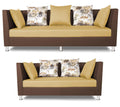 Alita 3+2 Compact 5 Seater Sofa Set (Brown & Beige)
