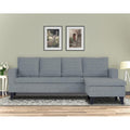 Adorn India Jonas Decent L Shape 5 Seater Sofa Set RHS (Grey) (3 Year Warranty)