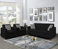 Adorn India Blazer Plus 3-1-1 Five Seater Sofa Set (Black)