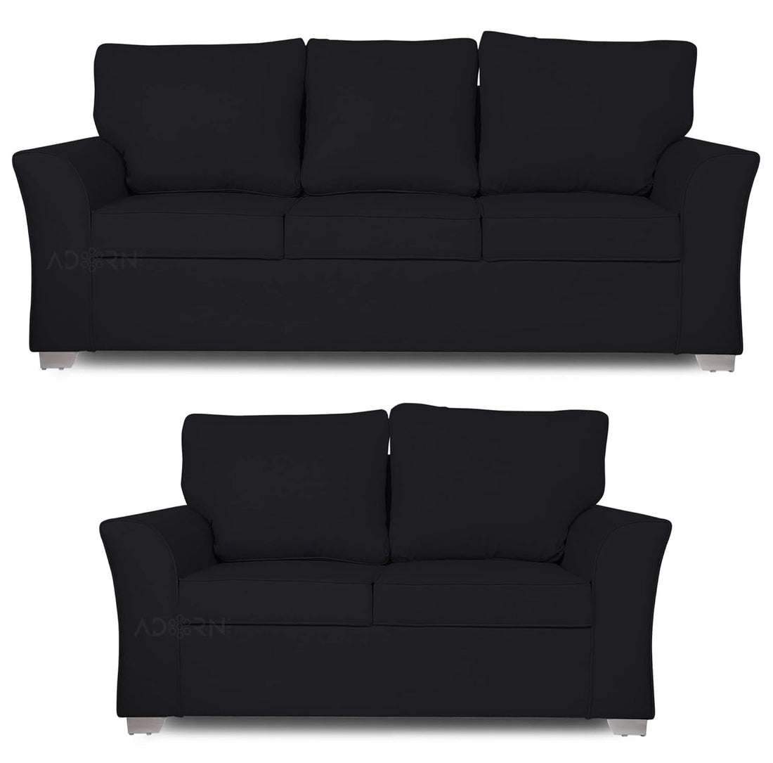 Alexia 3+2 5 Seater Sofa Set (Black)