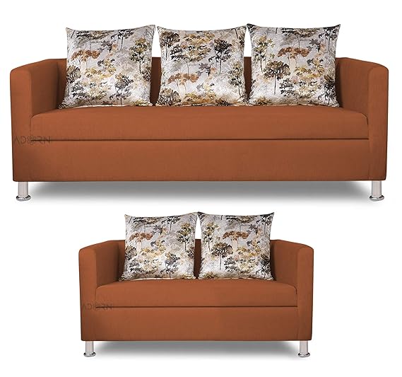 Alita 3+2 Compact 5 Seater Sofa Set (Rust)