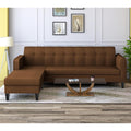 Rio Elegant L Shape 5 Seater Sofa Set (LHS) (Brown)
