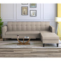 Adorn India Rio Elegant L Shape 5 Seater Sofa Set (RHS) (Beige) (3 Year Warranty)
