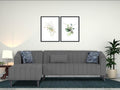 Adorn India Premium Laurel L Shape 6 Seater Sofa Set (LHS) (Grey) (3 Year Warranty)