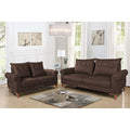 Premium Jarvis 3+2 5 Seater Sofa Set (Leatherette Suede Fabric Colour Brown)