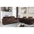 Premium Benington 3-1-1 5 Seater Sofa Set (Velvet Fabric Colour Brown)