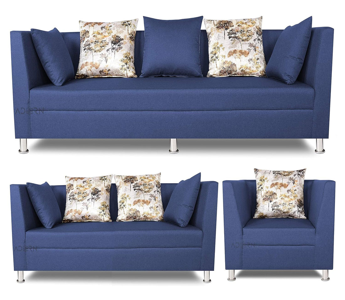 Alica 3+2+1 6 Seater Sofa Set (Blue)