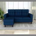 Darcy L Shape 4 Seater Sofa Set (Blue)