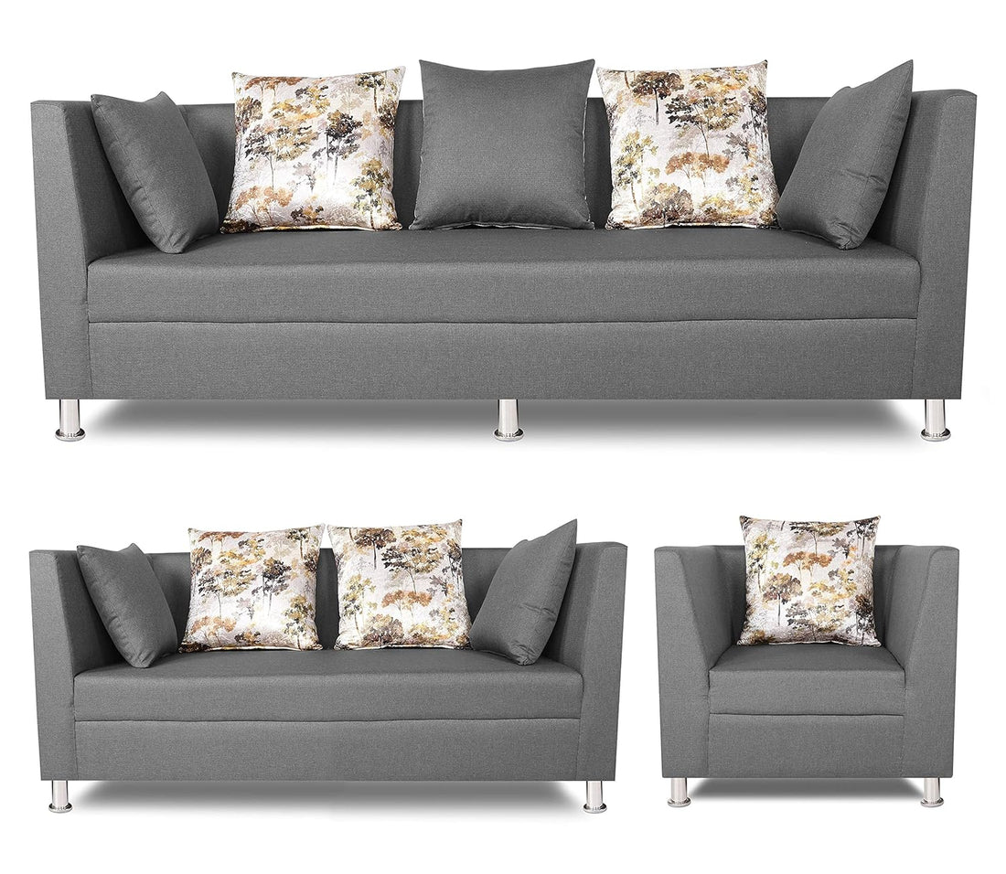 Alica 3+2+1 6 Seater Sofa Set (Light Grey)