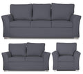 Alexia 3+2+1 6 Seater Sofa Set (Dark Grey)