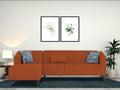 Adorn India Premium Laurel L Shape 6 Seater Sofa Set (LHS) (Rust) (3 Year Warranty)