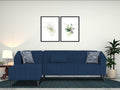 Adorn India Premium Laurel L Shape 6 Seater Sofa Set (LHS) (Blue) (3 Year Warranty)