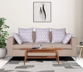 Adorn India Anigma 3 Seater Sofa (Beige)
