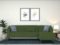Adorn India Premium Laurel L Shape 6 Seater Sofa Set (RHS) (Green) (3 Year Warranty)