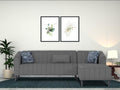 Adorn India Premium Laurel L Shape 6 Seater Sofa Set (RHS) (Grey) (3 Year Warranty)
