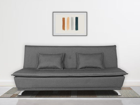 Adorn India Arden 4 Seater Rhombus Sofa Cum Bed 4 X 6 (Grey) (3 Year Warranty)