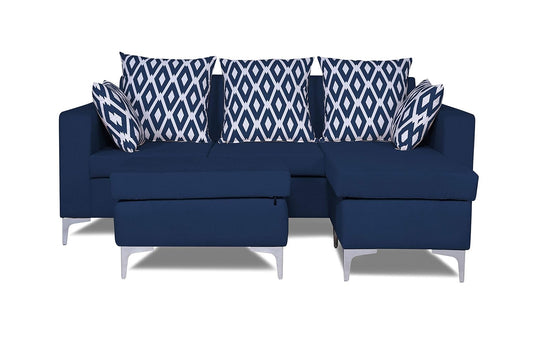 Adorn India Anigma Modular Sofa Set (Blue)