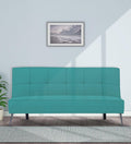 Adorn India Benjamin 3 Seater Sofa Cum Bed (Aqua Blue) (3 Year Warranty)