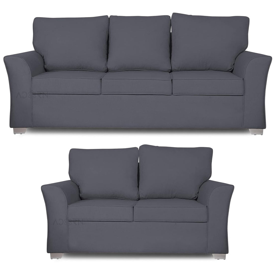 Alexia 3+2 5 Seater Sofa Set (Dark Grey)