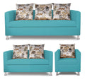 Alita 3+2+1 Compact 6 Seater Sofa Set (Aqua Blue)