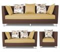 Alica 3+2+1 6 Seater Sofa Set (Brown & Beige)
