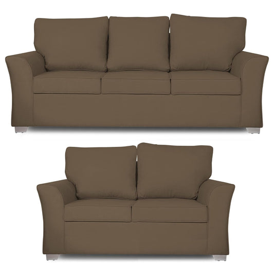 Adorn India Alexia 3+2 Five Seater Sofa Set (Camel)