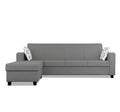Adorn India Monteno L Shape 5 Seater Sofa Set LHS(Grey) (3 Year Warranty)