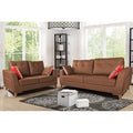 Premium Phoenix 3+2 5 Seater Sofa Set (Leatherette Suede Fabric Colour Tan)