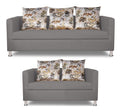 Adorn India Alita 3+2 Compact 5 Seater Sofa Set (Light Grey)