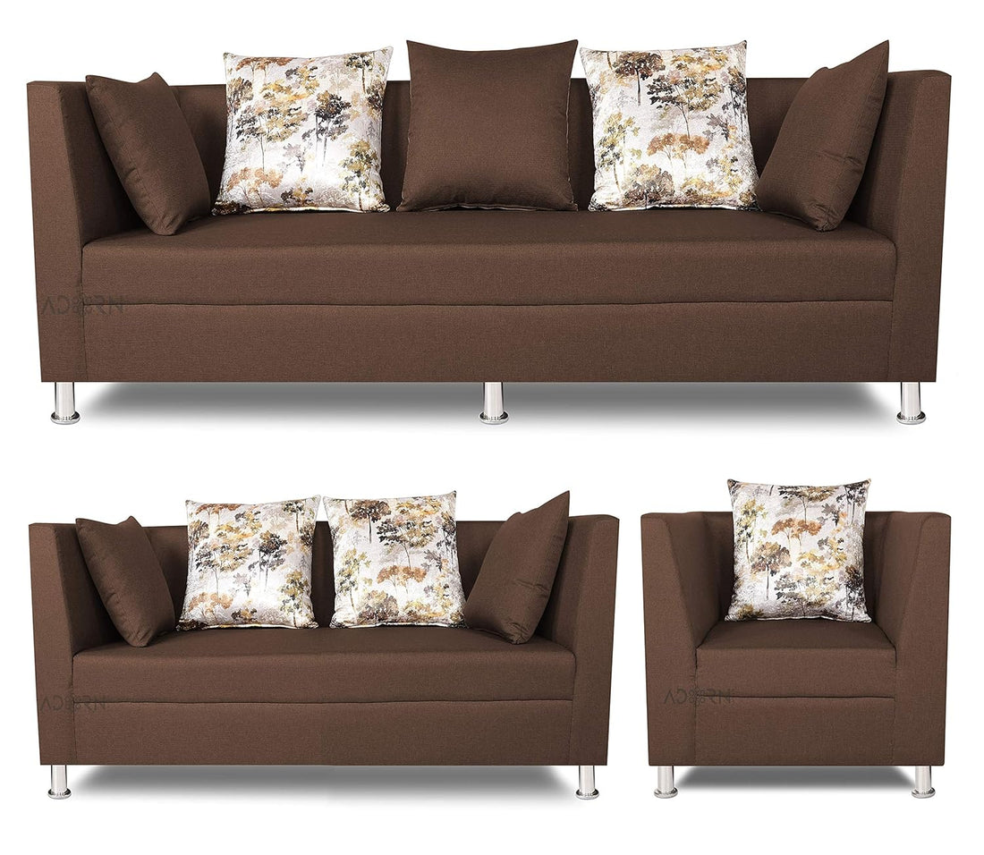Alica 3+2+1 6 Seater Sofa Set (Brown)
