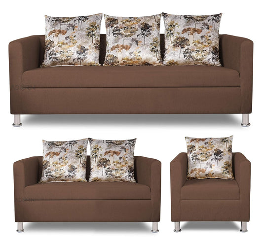 Adorn India Alita 3+2+1 Compact 6 Seater Sofa Set (Camel)