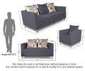 Alita 3+2+1 Compact 6 Seater Sofa Set (Dark Grey)
